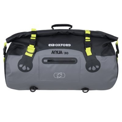 Oxford Aqua T-30 Roll Bag - Black Grey Fluo