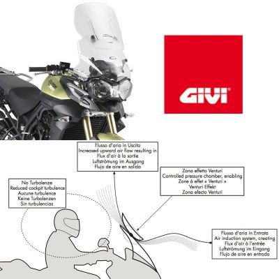 Givi AF6401 Airflow sliding screen features
