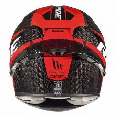 MT Rapide Pro Carbon Full Face Helmet - Black Red