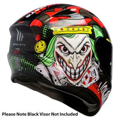 MT Targo Joker Full Face Helmet - Black Red 