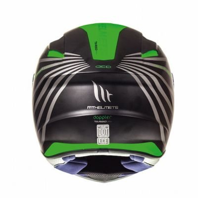MT Targo Doppler Full Face Helmet - Matt Black Green