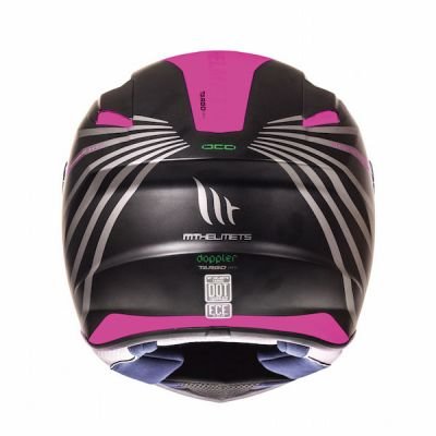 MT Targo Doppler Full Face Helmet - Matt Black Pink