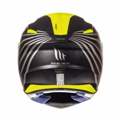 MT Targo Doppler Full Face Helmet - Matt Black Flu Yellow