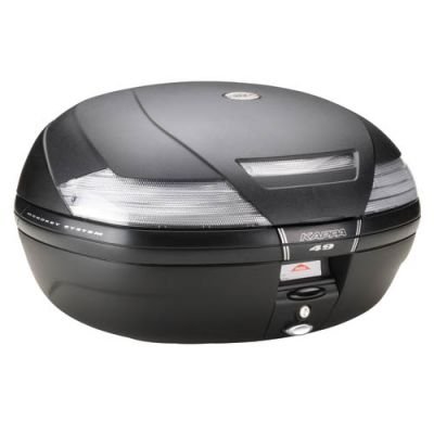 Kappa K49N 47 Litre Monokey Top Box - Black with Transparent Reflectors