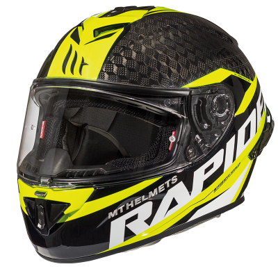 MT Rapide Pro Carbon Full Face Helmet - Yellow