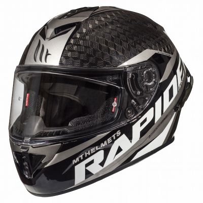 MT Rapide Pro Carbon Full Face Helmet - Black Grey