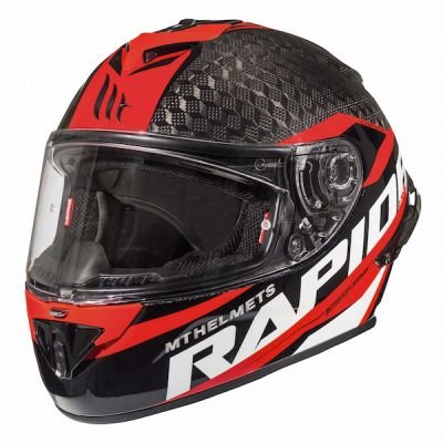 MT Rapide Pro Carbon Full Face Helmet - Black Red