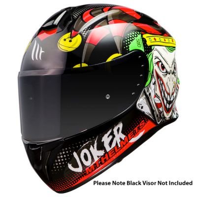 MT Targo Joker Full Face Helmet - Black Red 