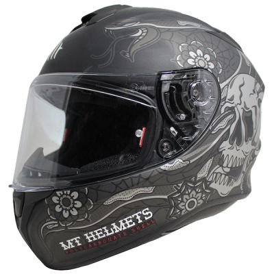 MT Targo Dagger Full Face Helmet - Matt Black Grey 