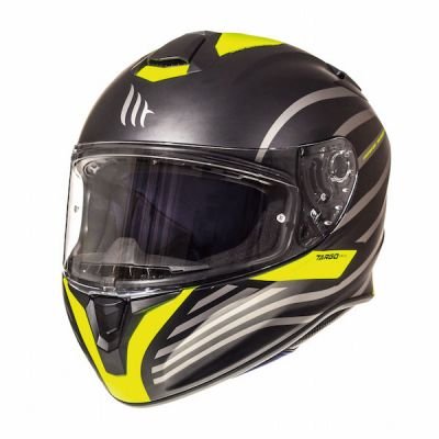 MT Targo Doppler Full Face Helmet - Matt Black Flu Yellow