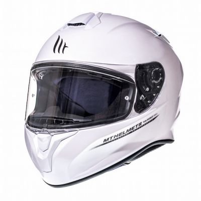 MT Targo Full Face Helmet - Solid Pearl White